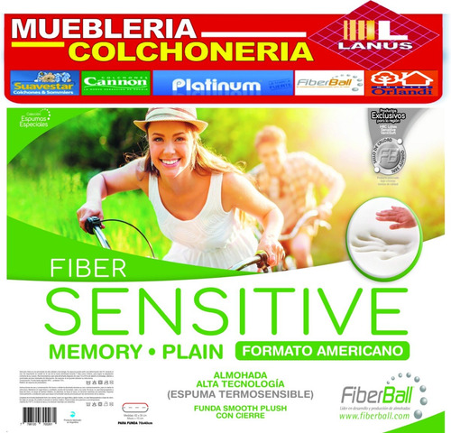 Almohada Sensitive Plain Inteligente Viscoelastica Con Funda