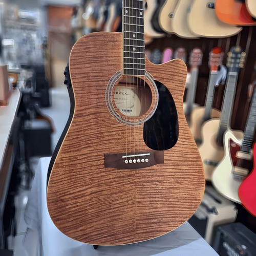 Violão Aço Elétrico Folk Flamed Vogga Vck370 Mf
