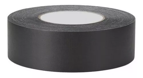 Tira adhesiva de tela resistente al agua de 50mm x 10m color negra.