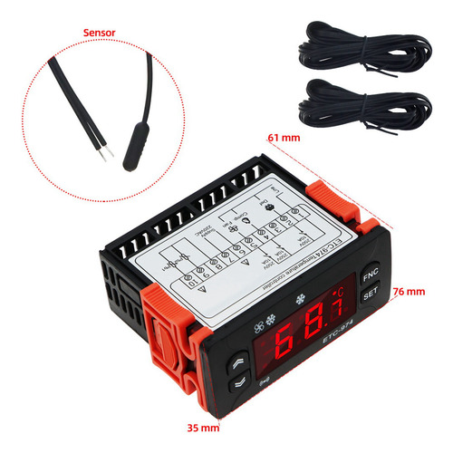 Microordenador Controlador De Temperatura Digital 4x Etc-974