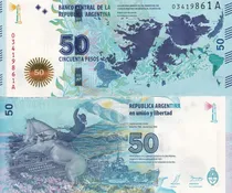 Comprar Linda Cédula Da Argentina - 50 Pesos - Ilhas Malvinas Fe
