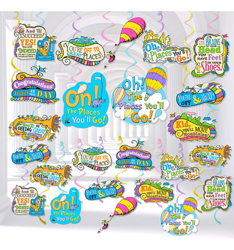 Oh The Places You'll Go Decoraciones De Graduacin Dr. Seuss