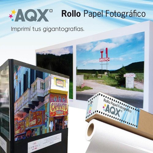 Aqx-tech rollo fotográfico 108g mate 300cmx61cm color blanco