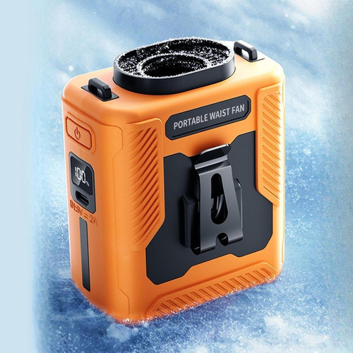 Ventilador De Clip De Cintura Portátil, Dispositivo Naranja