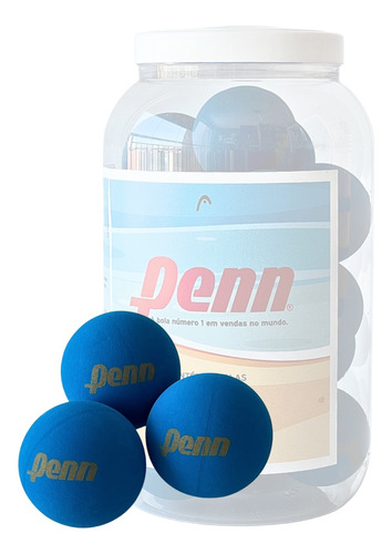 Bola De Tênis Frescobol Penn Frescobol Frescobol Cor Azul Por Kit De 3 Unidades Por 1 Por Embalagem