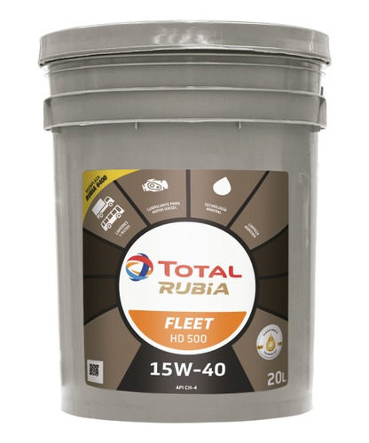 Aceite Total Rubia Fleet Hd-500 15w40 Balde 20 Litros