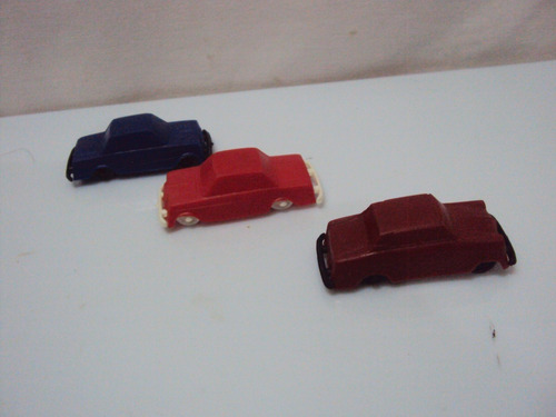 Kit De 3 Pçs Carros Miniatura Toddy Vermelho Marrom Azul