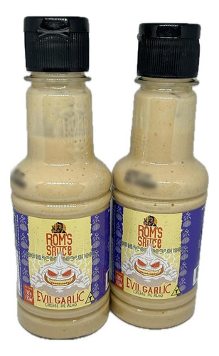 Kit 2 Molhos De Alho Evil Garlic Rom's Sauce Premium 190g