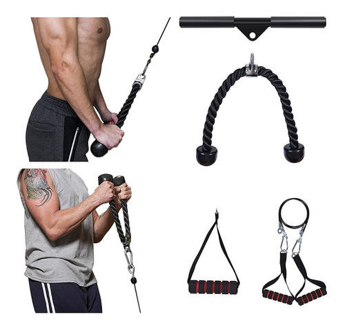 Cuerda Triceps Tomada Manillas Polea Gym - Set Attach Sd-003