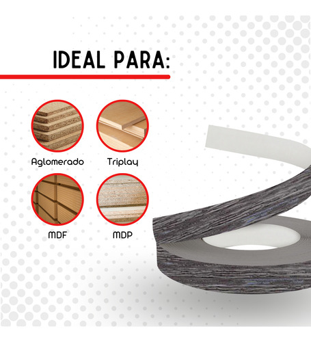 Cubre Canto Pvc 0.45 Roble Sámano 50mm (10mtrs)