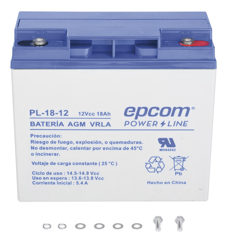 Batería Recargable 12 V 18 Ah Tecnología Agm Vrla Epcom
