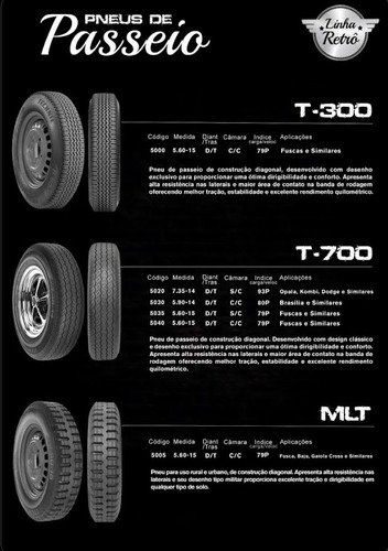 Pneu 5.60-15 C/c Technic + Câmara De Ar Fr-15 Tr-15