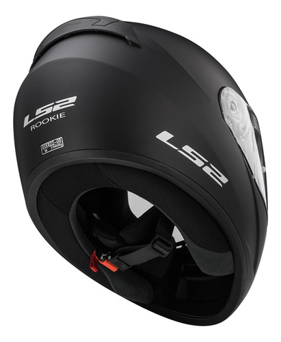 Imagen 5 de 9 de Casco Integral Moto Ls2 352 Rookie Solid Negro Mate Pr