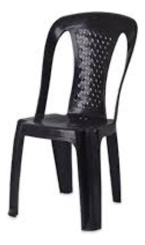 Pack 2 Sillas Jardin Patio Plastico Resina Apilables Negras