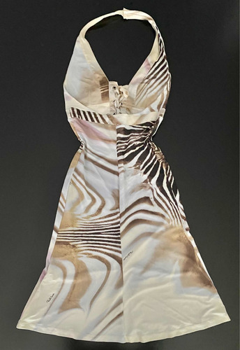 Vestido Roberto Cavalli,animal Print,escote Halter. Original | MercadoLibre