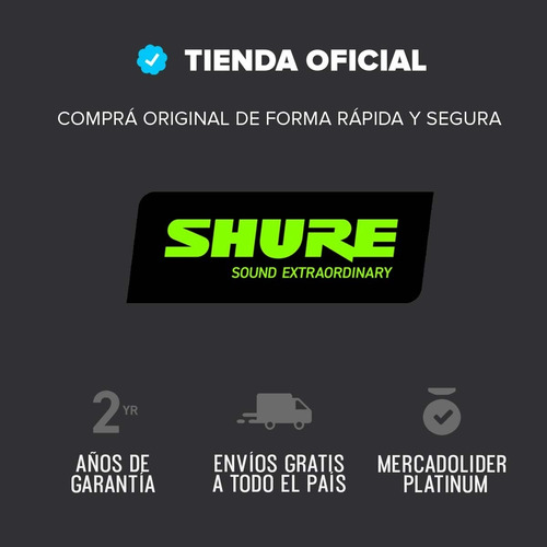 Imagen 2 de 10 de Auriculares Shure Srh240a De Monitoreo Tipo Cerrado