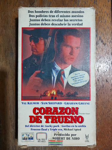 Corazon De Trueno Val Kilmer Sam Shepard Graham Greene Vhs (Usado)