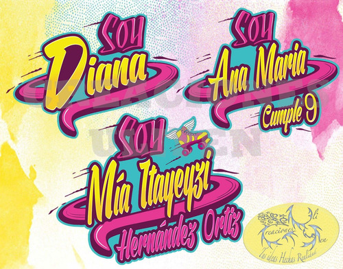  Logo Digital Personalizado Soy Luna  Etiquetas Escolares 