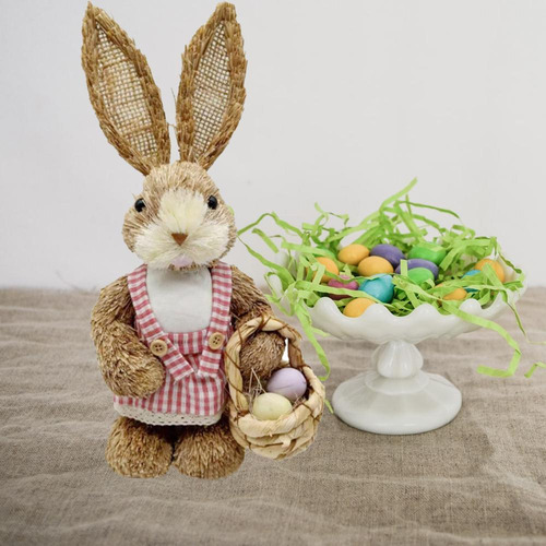 4 Estatuas De Conejo De Pascua De Pie Para Regalo De Adorno