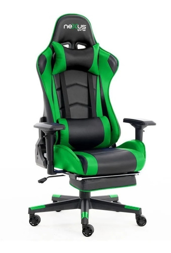 Imagem 2 de 4 de Cadeira Gamer Nexus Scorpion D418-dr Gamer Pro Preto E Verde