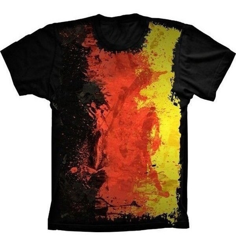 Camiseta Estilosa 3d Fullprint - Bandeira Da Alemanha