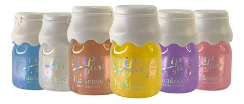 Lip Gloss Brilho Labial Azul Efeito Espelhado Lua&neve