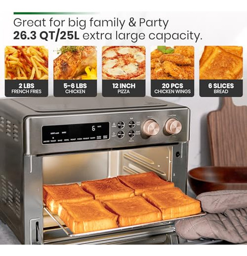 Freidora De Aire Con Calefacción Por Infrarrojos, Horno Tost