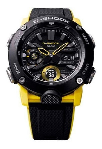 Relógio G-shock Ga 2000 1a9dr Amarelo Preto Garantia Origina