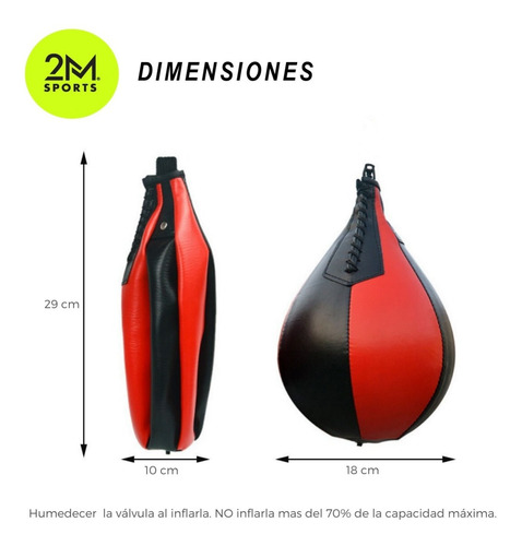 Imagen 4 de 10 de Kit Boxeo Bolsa 90 Cm + Pera Punching + Vincha Reflex + Soga