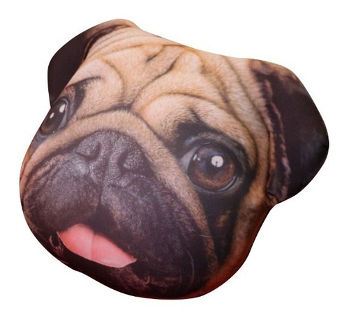 Imagen 2 de 3 de Cojín Decorativo De Microperlas Perrito Pug Marca Concord