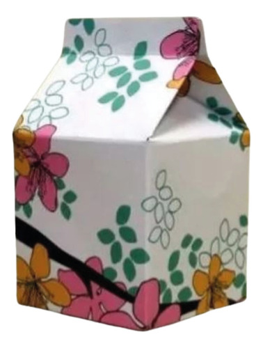 Molde/troquel P/imprimir Y Armar Lechera Milk Box + Fondos