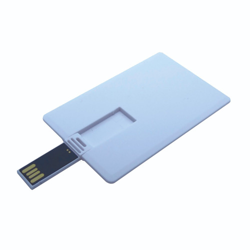 Usb 16gb Tipo Tarjeta 2 Lados Impr X4 Unid Color Blanca