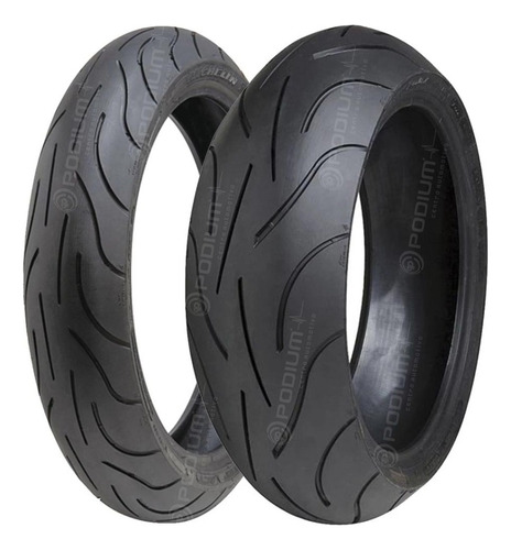 Llantas delanteras/traseras para moto Michelin Sport Pilot Power 2CT sin cámara de 120/70-17 e 180/55-17 W (270km/h) 58 (236kg) + 73 (365kg) x 2 unidades