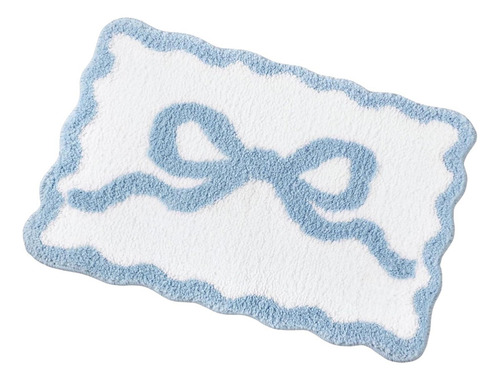 . Alfombra De Baño, Alfombra De Ducha Irregular, S Azul