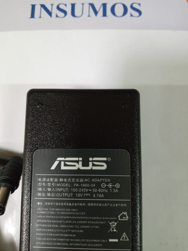 Imagen 2 de 2 de Cargador P/ Asus K52j 19v 4.74a 90w + Cable