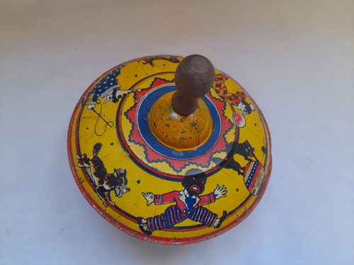 Antiguo Trompo Chapa Oma , 20 Cm De Diametro (Usado)