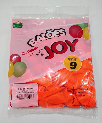 25 Balão Bexiga Joy N°9 - Cores Neon (ler Descrição