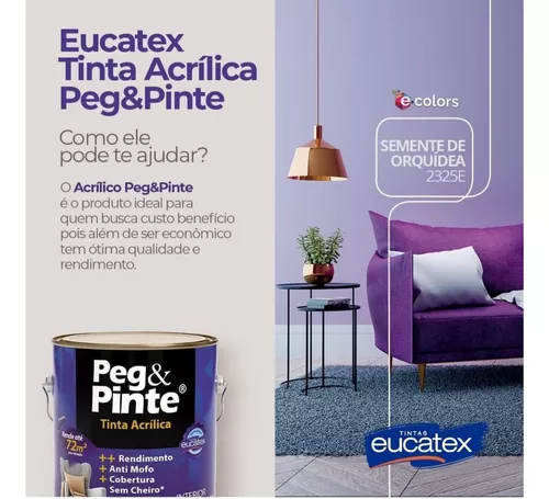 Tinta Esmalte Bril. Base Água Eucatex Fogo 3,2 L - Loja Online SA