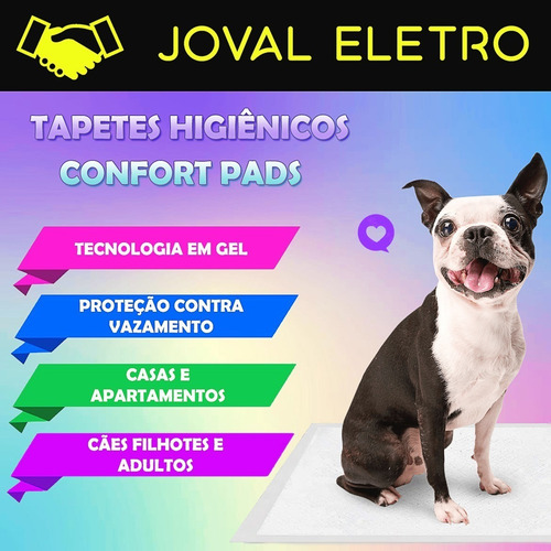 Imagem 3 de 10 de Kit 5 Tapete Higiênico Cachorro 80x60cm Confort Pads C/ 7 Un