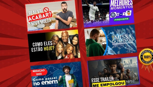 Pack 50 Capas Para Youtube Thumbnail, Miniatura