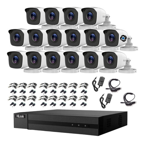Kit Seguridad Hikvision Dvr 16ch Full Hd + 16 Camaras 1080p