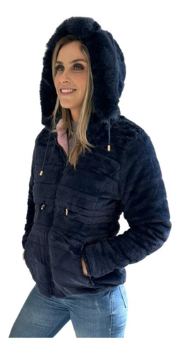 Jaqueta Puffer Dupla Face Feminina Corta Vento Acolchoada 