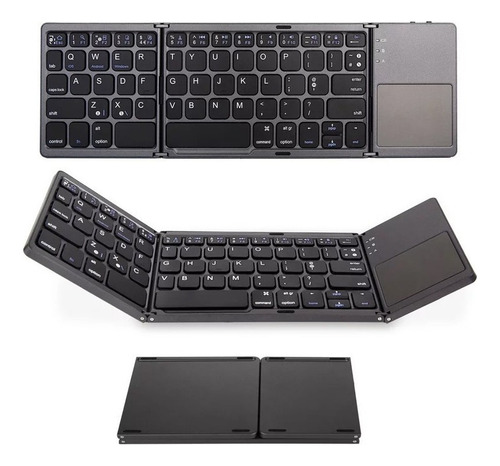 Teclado Bt Inalámbrico Plegable Portátil Ultradelgado