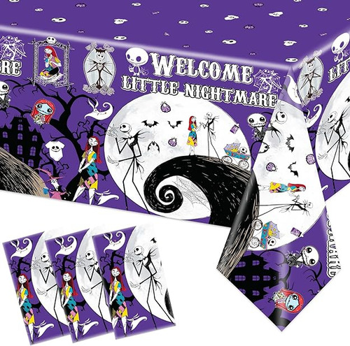 3 Pieces Nightmare Before Christmas Baby Shower Tablecloth L