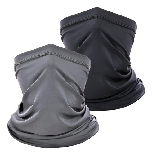 Kit 2 Touca Ninja Toca Balaclava Uv Proteção Uv50+ Térmica Cor 1-a-chumbo / 1-a-preta