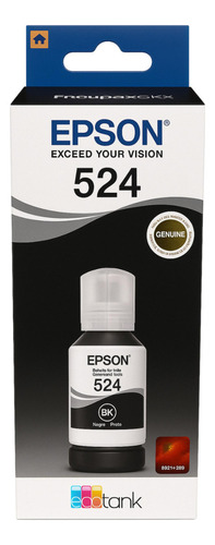 2 Refil Tinta Epson T524 Preto L6580 L15150 L15160