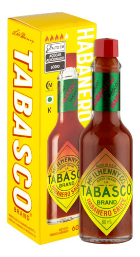 Molho Pimenta Tabasco Habanero 60 Ml Chili