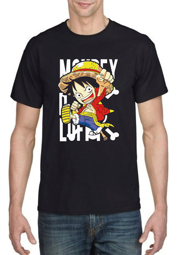 Polera Monkey D Luffy One Piece Anime Niños Adultos Algodón