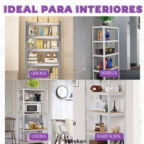 Estante Con Repisas 5 Niveles Multiusos Práctico Inmatmex
