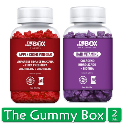 Imagen 1 de 7 de The Gummy Box Vinagre De Sidra De Manzana + Hair Vitamins